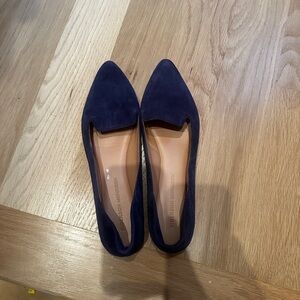 Sigerson Morrison Deep Eggplant/ Dark Purple Suede Pointed Toe Flats Size 7 NWOB